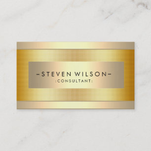 Gold Foil Metal Beruflich Moderne Kunst, Dichtung  Visitenkarte