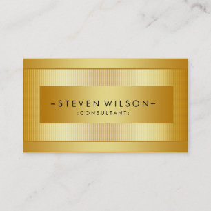 Gold Foil Metal Beruflich Moderne Kunst, Dichtung  Visitenkarte