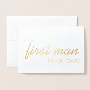 Gold Foil Modern Script Wedding Day Card für Vater Folienkarte