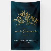 GOLD FOIL NAVY UNTERWASSER MEERESWEED WEDEND WILLK