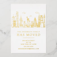 Gold Foil New York City Moving
