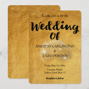 Gold Foil Paper Texture Glitzer Einladung