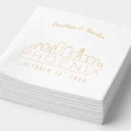 Gold Foil Personalisiert Phoenix Wedding Napkins Servietten Mit Folie
