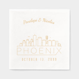 Gold Foil Personalisiert Phoenix Wedding Napkins Servietten Mit Folie