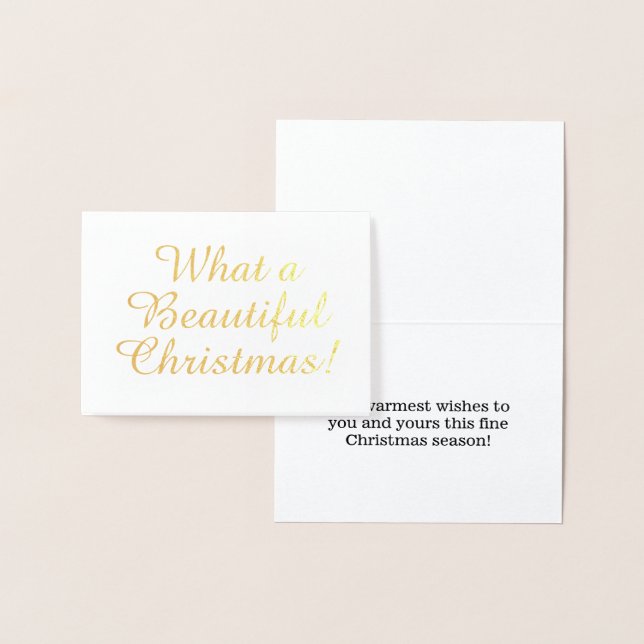 Gold Foil "Quel beau Noël !" Carte (Affichage)