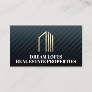 Gold Foil Real Anwesen Logo Visitenkarte