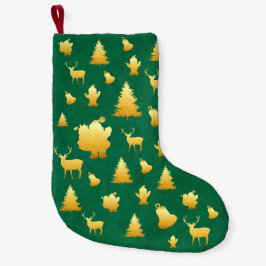 Gold Foil Santa Imitats Grün Weihnachtsfest Strump Kleiner Weihnachtsstrumpf