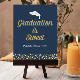 Gold Foil Script Abschluss ist Sweet Grad Sign Poster