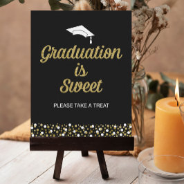 Gold Foil Script Abschluss ist Sweet Grad Sign Poster
