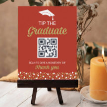 Gold Foil Script Confetti Tipp zum Graduate Sign