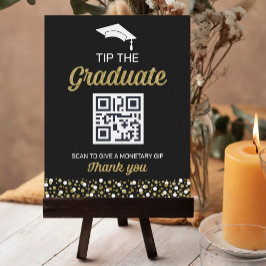 Gold Foil Script Confetti Tipp zum Graduate Sign Poster