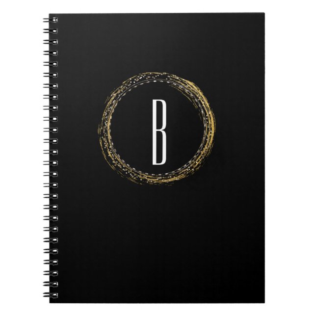 Gold Foil Sparkle Glamour Notebook Journal Notizblock (Vorderseite)