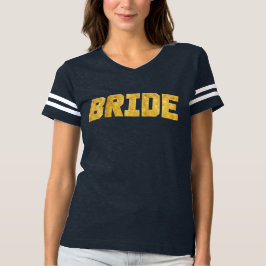 Gold Foil Sporty Bride T-Shirt