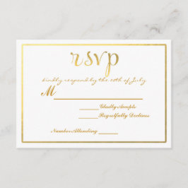 Gold Foil UAWG Wedding Card Einladung