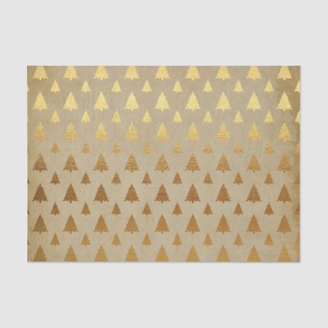 Gold Foil und Kraft Papier Rustikaler Weihnachtsba (Vorderseite)