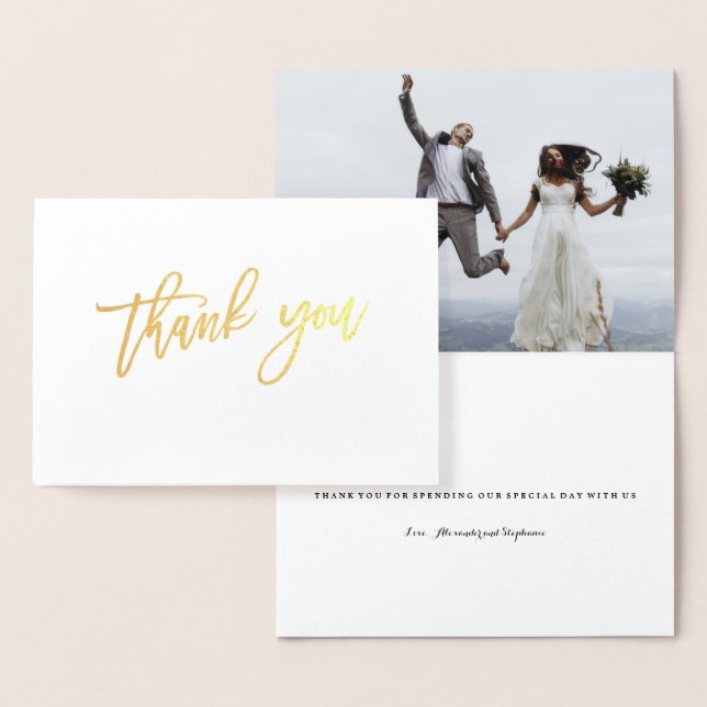 Gold Foil Vielen Dank für Ihre Hochzeitskarte Folienkarte (Anzeige)