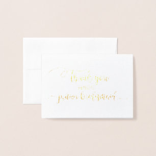 Gold Foil Vielen Dank Junior Bridesmaid Vielen Dan Folienkarte
