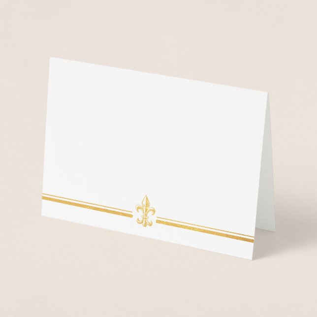 Gold Foil Vintag Elegante Lilie Card Folienkarte (Vorderseite)