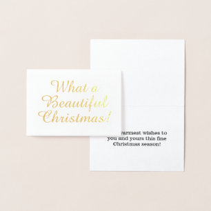 Gold Foil "Was für ein schönes Weihnachtsfest!" Ka Folienkarte