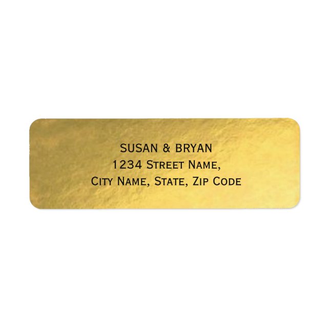 Gold Foil Wedding Address Label (Vorne)