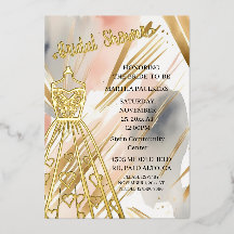 Gold Foil Wedding Dress Brautparty