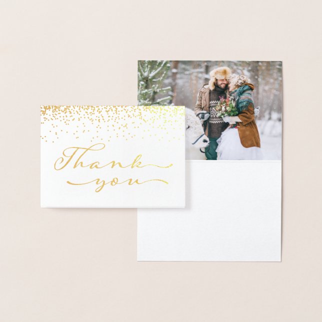 Gold Foil Wedding Vielen Dank Folienkarte (Anzeige)