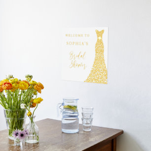 Gold Foil Willkommen im Brautparty von Foliendrucke