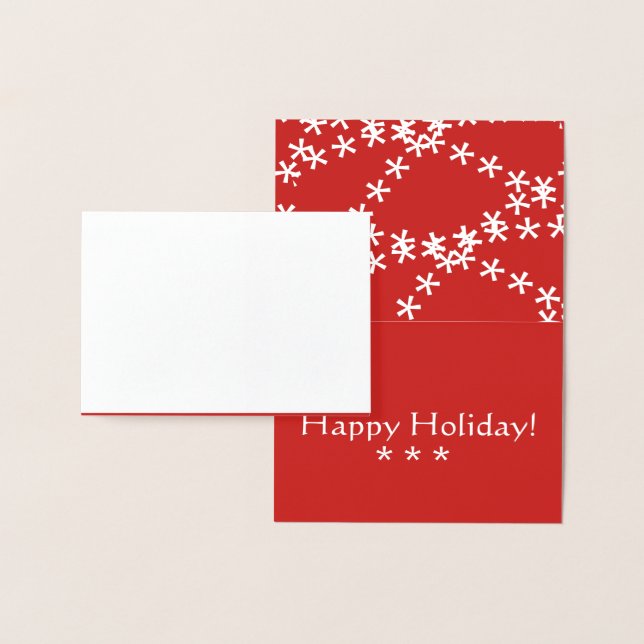 Gold Foil Winter Schnee Weihnachtsgrüße Karte (Anzeige)