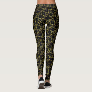 Gold Foil XO Schläge und Kisses + Glitzer Flecks Leggings