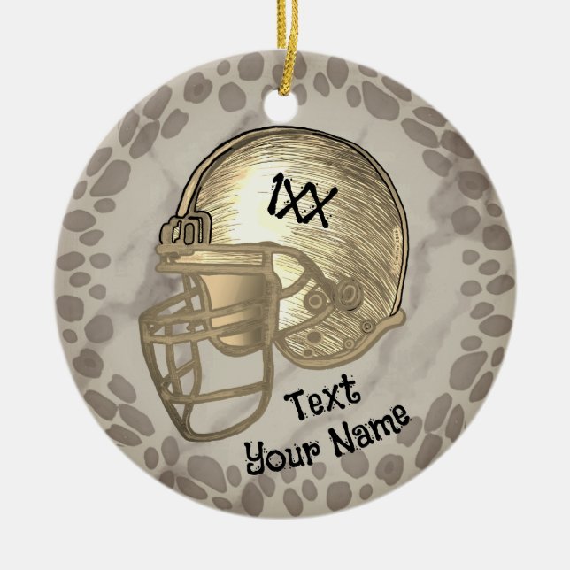 Gold Football Player Ornament (Vorne)
