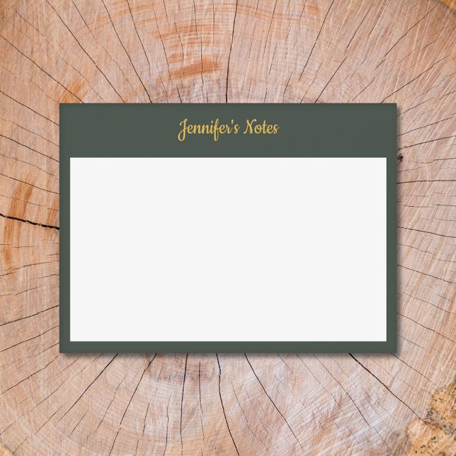 Gold & Forest Green Post-it Klebezettel (Gold & Forest Green Post-it Notes)