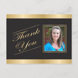Gold Formal Vielen Dank Postcard Postkarte