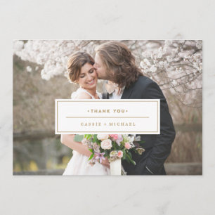 GOLD FOTO DANK YOU CARD Hochzeit danke Ihnen Karte