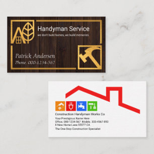 Gold Foto Rahmen Holzrahmen Handyman Handyman Visitenkarte