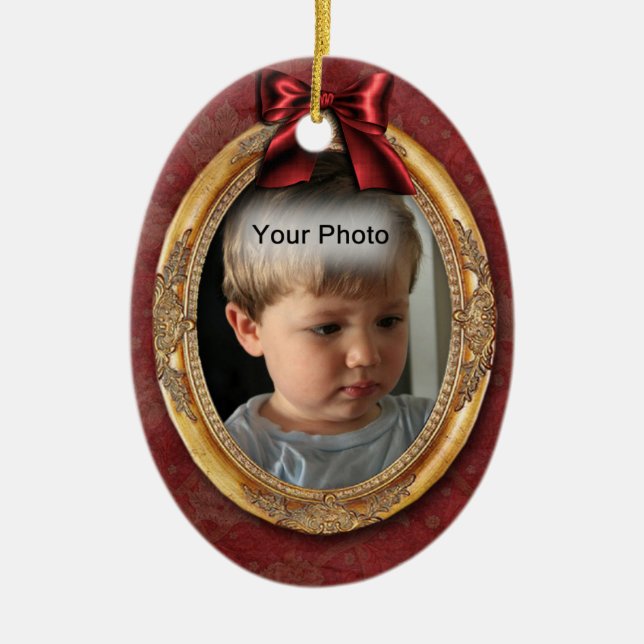 Gold Foto Rahmen Vintage Weihnachtsschmuck (Vorne)