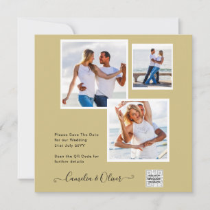Gold Foto Wedding lädt QR-Code zu Rett-Terminen ei