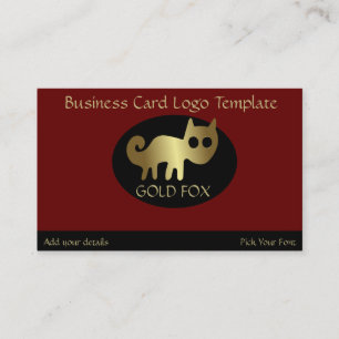 Gold Fox Logo Visitenkarte