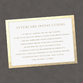 Gold Frame AfterCare für Lash Extensions Wellness- Visitenkarte