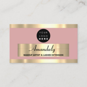 Gold Frame Fashion Beautique Shop Blush Pulver Visitenkarte