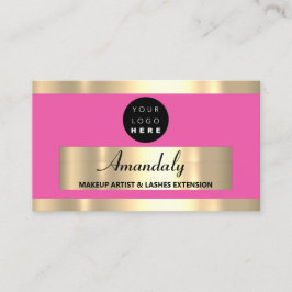 Gold Frame Fashion Beautique Shop Pink Visitenkarte