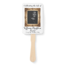 Gold Frame Memorial Beerdigung Hand Fan