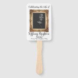 Gold Frame Memorial Beerdigung Hand Fan Fächer