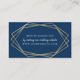 Gold Frame Online Hochzeit RSVP Karte jede Farbe