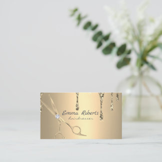Gold Friseur Gradient Glitzer Modernster Visitenkarte