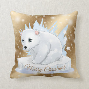 Gold Frohe Weihnachten Kissen