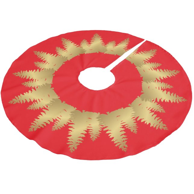 Gold Frohe Weihnachten Weihnachten Weihnachten Bau Polyester Weihnachtsbaumdecke (Schrägansicht)
