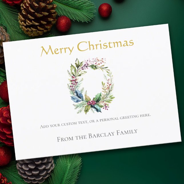 Gold Frohe Weihnachtskalligraphie Weihnachtskarte Feiertagskarte (Von Creator hochgeladen)