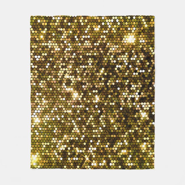Gold funkeln: glänzender Hintergrund. Fleecedecke (Vorderseite)
