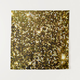Gold funkeln: glänzender Hintergrund. Wandteppich