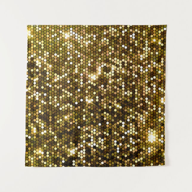 Gold funkeln: glänzender Hintergrund. Wandteppich (Vorderseite)